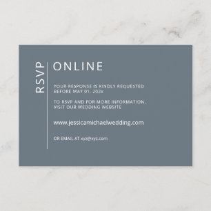 Minimalistisk OSA kort för Dusty Blue-Online