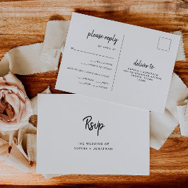 Minimalistisk OSA om val av Bröllop-måltid i moder Vykort