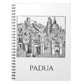 Minimalistisk Padua Medeltida Stadssiluett Linjeko Anteckningsbok
