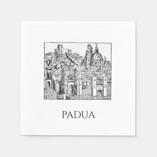 Minimalistisk Padua Medeltida Stadssiluett Linjeko Pappersservett