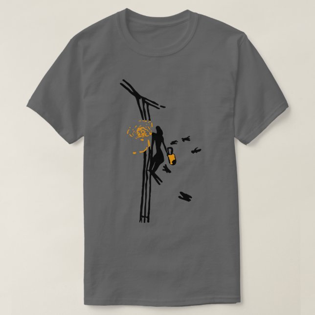 Minimalistisk paleolitisk gräddfångare t shirt (Design framsida)