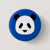 Minimalistisk Panda Mönster-Cobalt Blue
