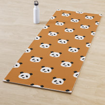 Minimalistisk Panda Mönster - Ochre-Orangen