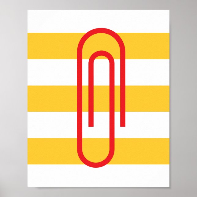 Minimalistisk paperclip poster (Framsidan)