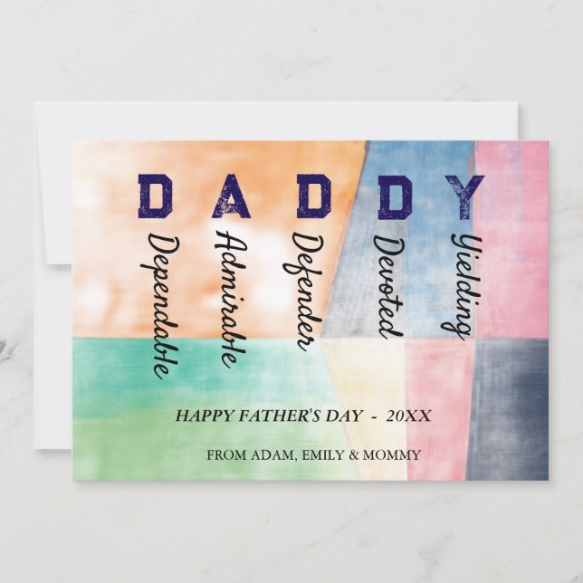 Minimalistisk Pappa  Glad fars dag  Kort (Framsida)