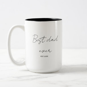 Minimalistisk pappa någonsin EST Två-Tonad Mugg