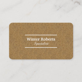 Minimalistisk papper professionell för brunkol visitkort