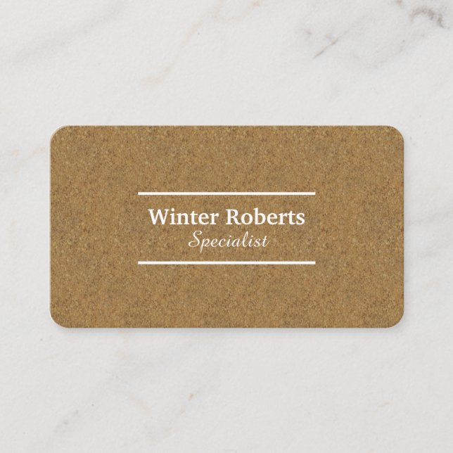 Minimalistisk papper professionell för brunkol visitkort (Framsida)