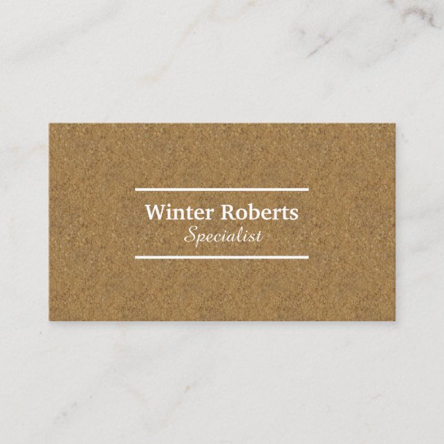 Minimalistisk papper professionell för kraftkraft visitkort (Framsida)