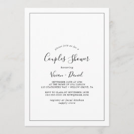 Minimalistisk Par Shower Inbjudningar