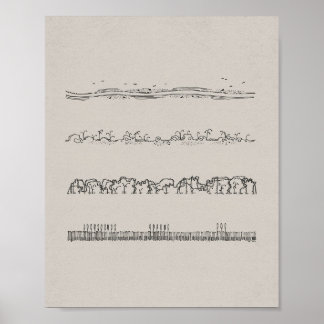 Minimalistisk parabel till Sower - Matthew 13 Poster