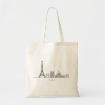 Minimalistisk Paris Siluett Linjekonst