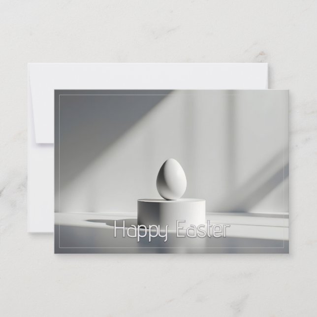 Minimalistisk påskägg på modern piedestal (Framsida)
