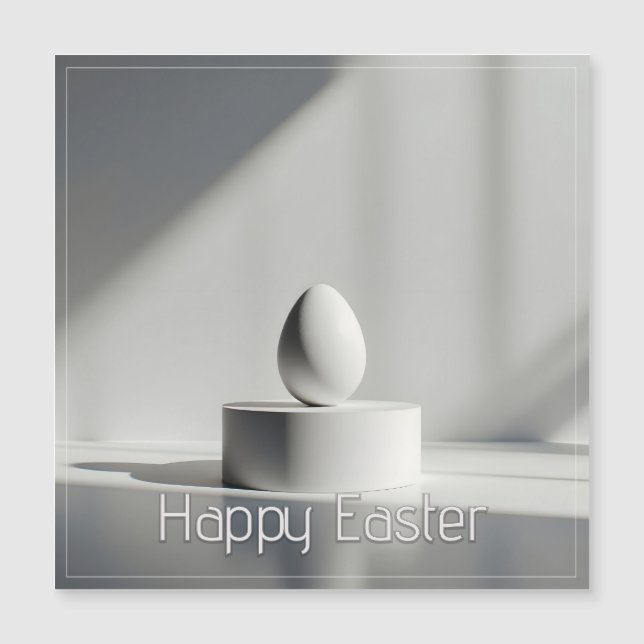 Minimalistisk påskägg på modern piedestal (Framsida)