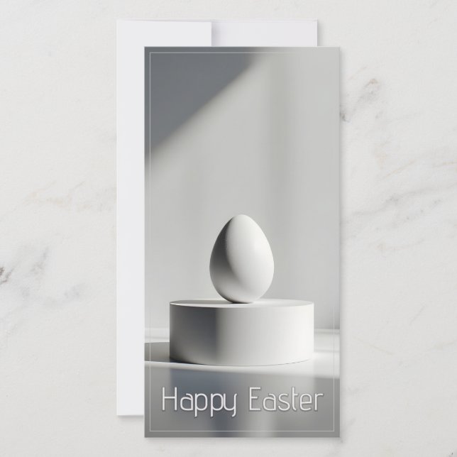 Minimalistisk påskägg på modern piedestal (Framsida)