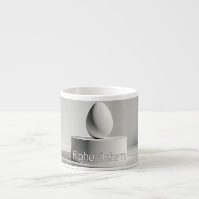 Minimalistisk påskägg på modernt podium espressomugg (Framsidan)