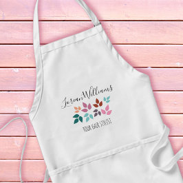 Minimalistisk Pastel Blommigt Hair Stylist Boho Le Förkläde