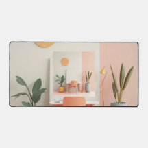 Minimalistisk Pastel Desk Mat - Rena estetiska ver