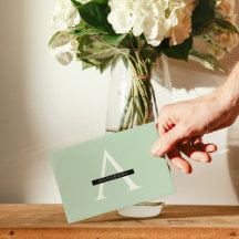 Minimalistisk Pastel Mint Personlig Namn