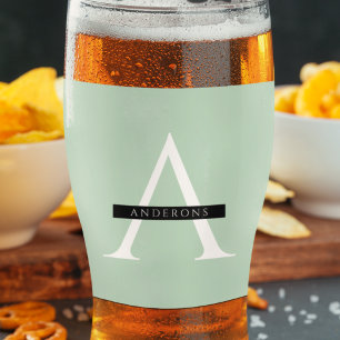 Minimalistisk Pastel Mint Personlig Namn Glaskopp