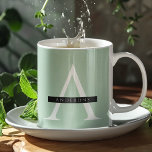 Minimalistisk Pastel Mint Personlig Namn Kaffemugg<br><div class="desc">Minimalistisk Pastel Mint Personlig Namn</div>
