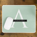 Minimalistisk Pastel Mint Personlig Namn Musmatta<br><div class="desc">Minimalistisk Pastel Mint Personlig Namn</div>