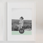 Minimalistisk Pastel Mint Personlig Namn och foto Poster<br><div class="desc">Minimalistisk Pastel Mint Personlig Namn och foto</div>