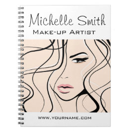 Minimalistisk Pastel Peach Elegant Feminine Makeup Anteckningsbok