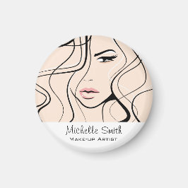 Minimalistisk Pastel Peach Elegant Feminine Makeup Magnet