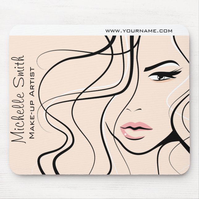 Minimalistisk Pastel Peach Elegant Feminine Makeup Musmatta (Framsidan)