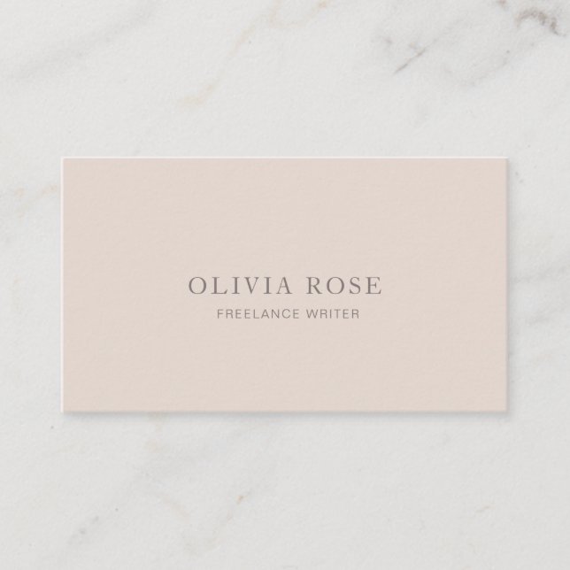 Minimalistisk Pastel-Professionell med enkel Elega Visitkort (Framsida)