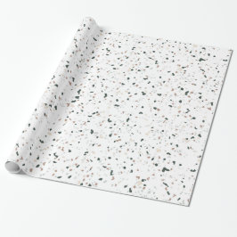 Minimalistisk Pastel  Rosa Grått Terrazzo Gift Presentpapper