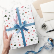 Minimalistisk Pastel Rosa Grått Terrazzo Gift