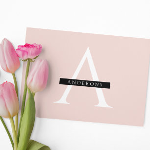 Minimalistisk Pastel Rosa Personlig Namn