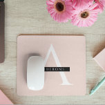 Minimalistisk Pastel Rosa Personlig Namn Musmatta<br><div class="desc">Minimalistisk Pastel Rosa Personlig Namn</div>