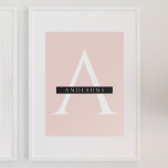 Minimalistisk Pastel Rosa Personlig Namn Poster<br><div class="desc">Minimalistisk Pastel Rosa Personlig Namn</div>
