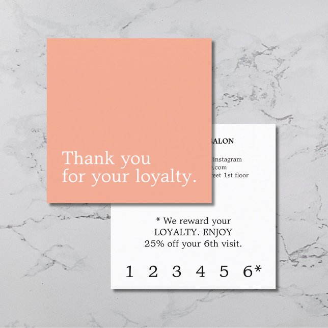 Minimalistisk pastel White Bold Beauty Loyalty Lojalitetskort (Skapare uppladdad)