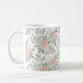 Minimalistisk Pastell Blommig Kaffemugg