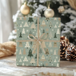 Minimalistisk Pastell Julgran Högtid Presentpapper