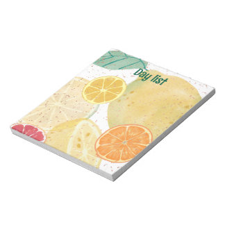 Minimalistisk Pastell Lemon- och Apelsin Art Print Anteckningsblock