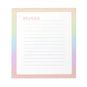Minimalistisk Pastell Regnbåge Anteckningsblock