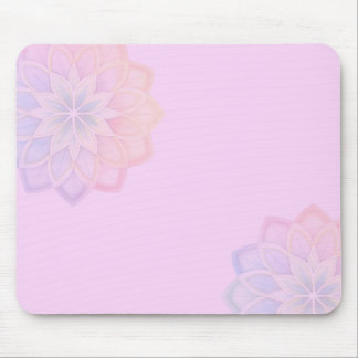 Minimalistisk Pastell Regnbåge Blommig Musmatta