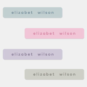 Minimalistisk Pastell Söt Personlig Namn etikett