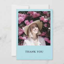 Minimalistisk Pastellblå Enfoto-Party Tack Kort