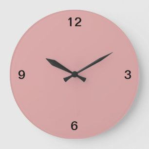  Minimalistisk. Pastellernas Rosa. Stor Klocka