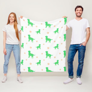 Minimalistisk pastellgrön labrador retriever filt