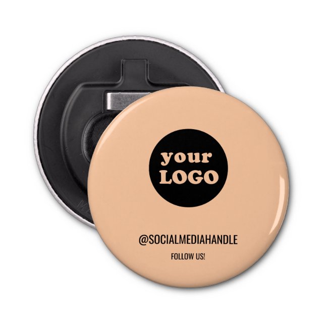 Minimalistisk Peach Anpassningsbar Business-Logoty Flasköppnare (Framsidan)