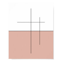 Minimalistisk Peach Horizon Line Art