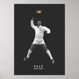 Minimalistisk Pelé - 1940-2022 Poster