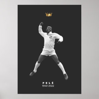 Minimalistisk Pelé - 1940-2022 Poster